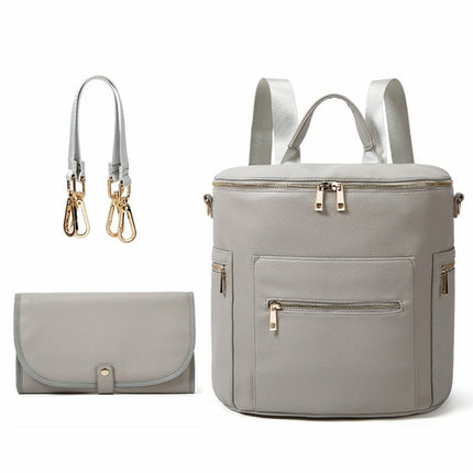 Fashion Solid Color Elegant Diaper Backpack For Mommy