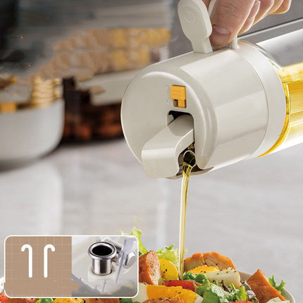 2 In 1 Oil Sprayer Bottle BBQ Cooking Oil Dispenser Olive Oil Pourers