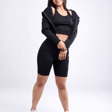 JupiterGear Athletic Zip-Up Crop Hoodie Jacket