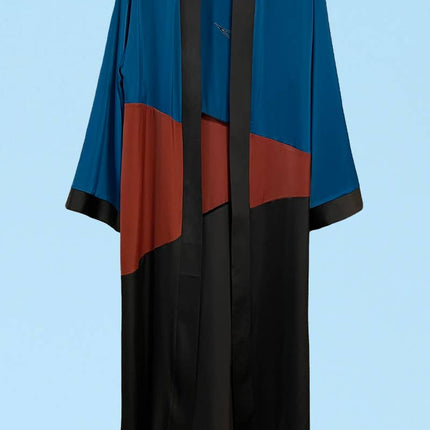 Desert Night Kimono Big Long Textured Satin Duster | Light Jacket,