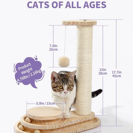 Indoor Cat Soft Scratching Board And Interactive Ball Track Toy Cat