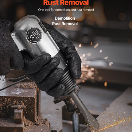 Air Hammer, 4500BPM Pneumatic Hammer With Rust Removal Air Needle