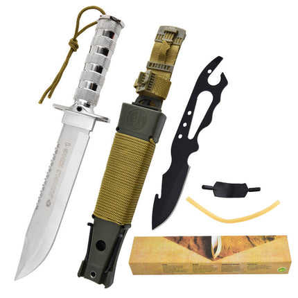 Keel Integrated Multifunctional Small Straight Knife Field Survival