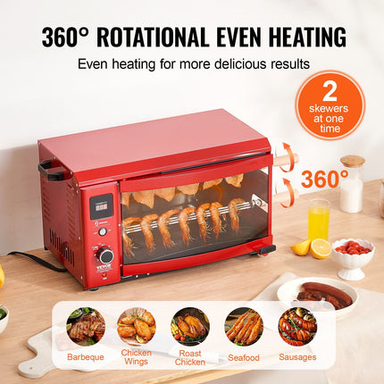 Stainless Steel Shawarma Grill Machine Electric Gyro Rotisserie
