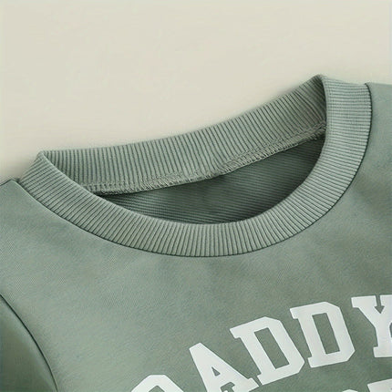 Baby Girl's 2-Piece Letter Print Sweater Set Long Sleeve Pullover And