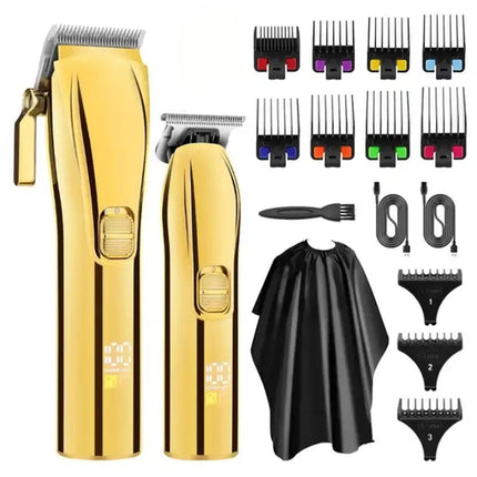 Cordless Rechargeable Low Noise Professional Hair Clippers and Detail