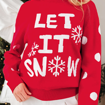 LET IT SNOW Christmas Holiday Sweater