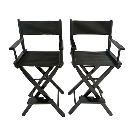 Casual Home Director's Chair, Black Frame Black Canvas,Suitable For