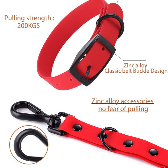 Pet Silicone Collar And Leash Set Comes With A Suitable For Small And