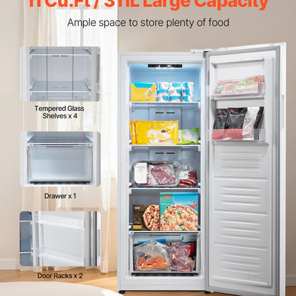 Convertible Freezer/Refrigerator 11 Cu.Ft Frost Free Upright Freezer