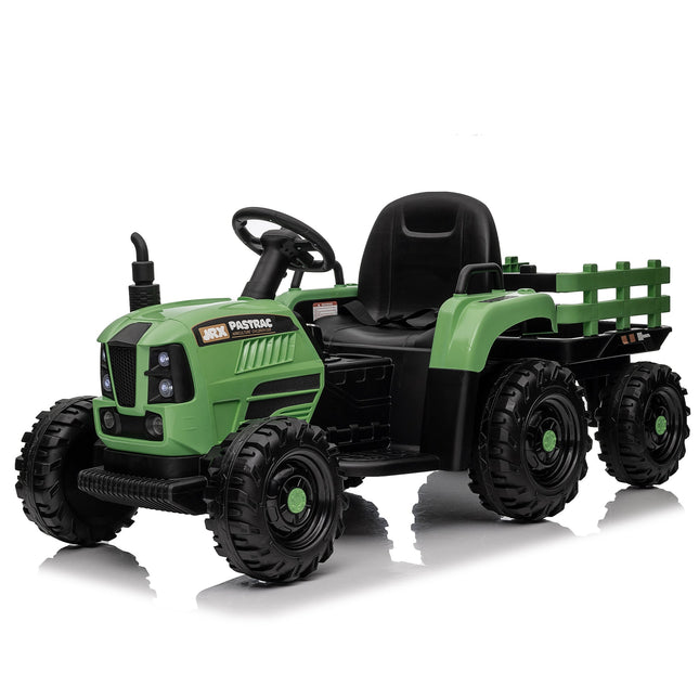 Ride On Tractor With Trailer,24V 400W Powered Electric Tractor Toy W