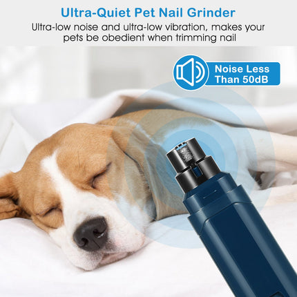 1Pc Dog Nail Grinder 2 Speeds Quiet USB Rechargeable Pet Nail Grinder