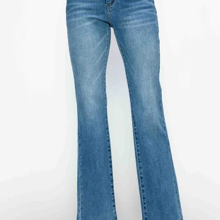 bytos Full Size Cat's Whiskers Mid Rise Bootcut Jeans