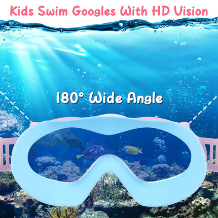 3 Colors Option - 1Pc Kids Swim Goggles With Ear Plugs UV Protection
