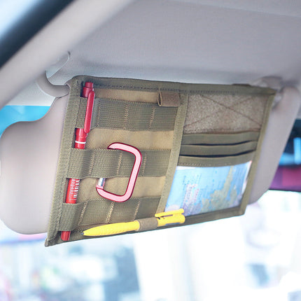 Tactical Vehicle Sun Visor Organizer Panel CD Storage Bag
