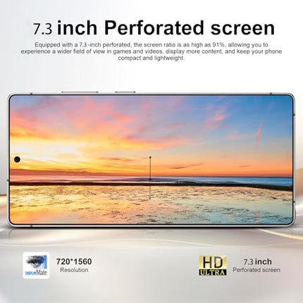 C25 Ultra Unlocked Phone,5G Smartphone 8GB 256GB 7.3-inch Android 14