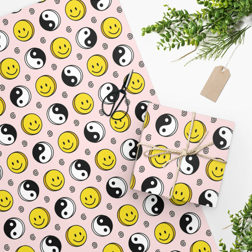 Yin Yang & Smiley Wrapping Paper