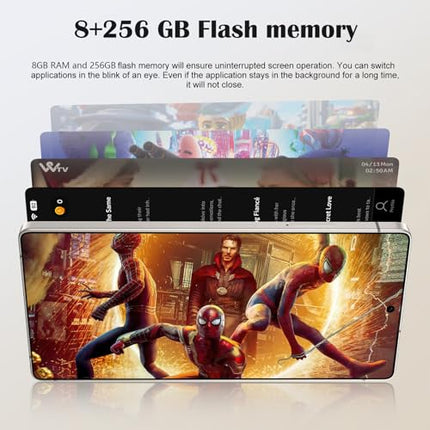C25 Ultra Unlocked Phone,5G Smartphone 8GB 256GB 7.3-inch Android 14