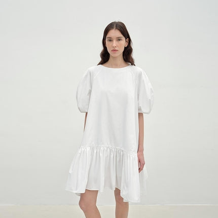 "Ailande" round neck puff sleeve temperament dress for women summer