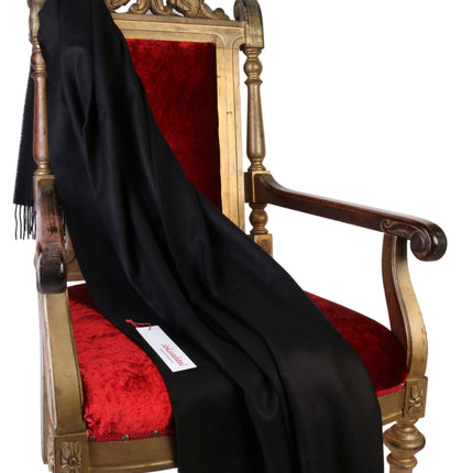 Alpaca wool black plaid