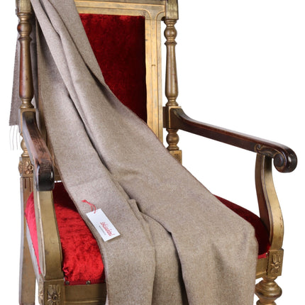 Alpaca wool herringbone patterned brown plaid