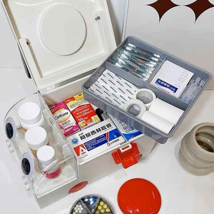 Ambulance Family First Aid Kit - Cute Medicine Lock Storage Box Organi