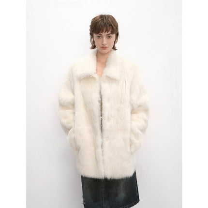 "Autumn Exclusive" Imported Toscana Shearing short lapel fur coat
