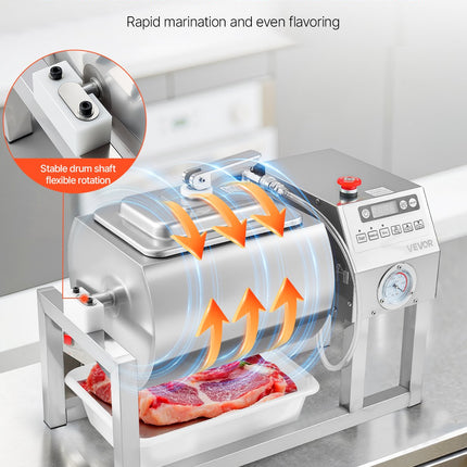 Vacuum Meat Tumbler Marinator Machine 20L For Chicken Steak Fish