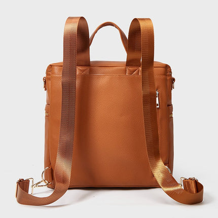 Fashion Solid Color Elegant Diaper Backpack For Mommy