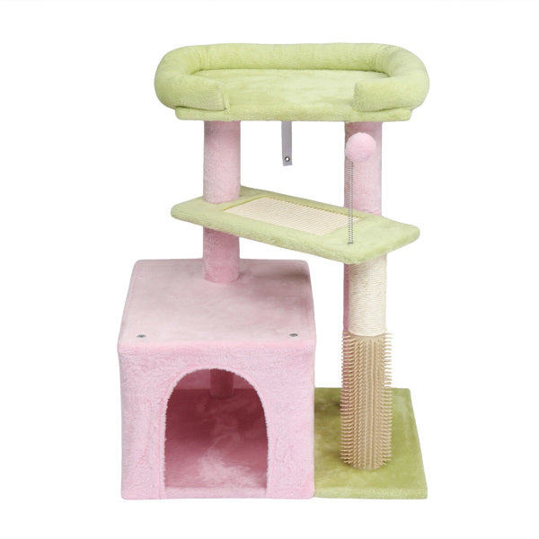 27.5in Cat Tree, Multi-level Cat Tower With Cat Scratching Post And