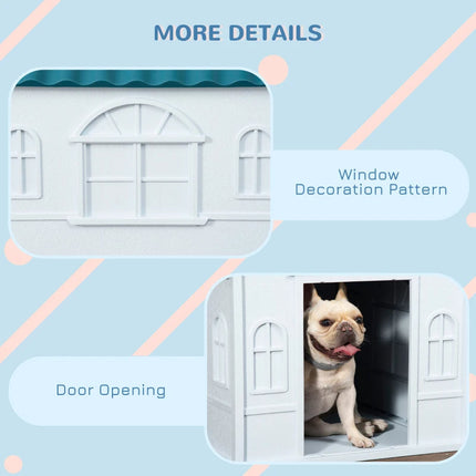 PawHut Plastic Dog House For Medium And Small Dogs, Water Resistant