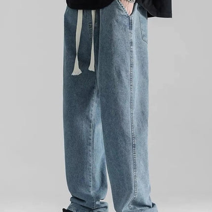 Men's Plus Size Loose Fit Drawstring Jeans