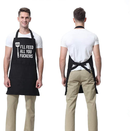 Women Men Solid Linens apron kitchen Pocket For home and kitchen Adjus