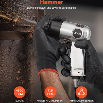 Air Hammer, 4500BPM Pneumatic Hammer With Rust Removal Air Needle
