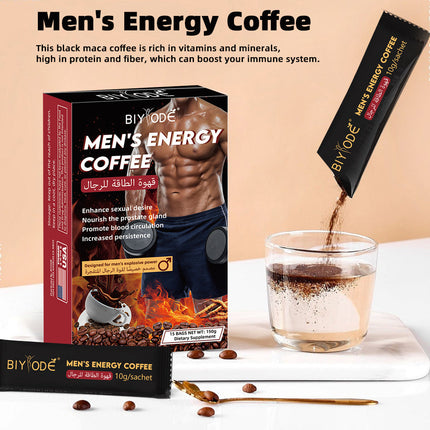 Men's Energy Coffee Male Enhancement Energy Boost Vitality Stamina