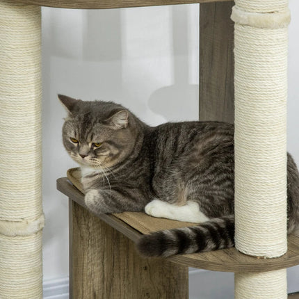 Corner Modern Cat Tree Tall For Climbing, Large Multilevel Cat Tower