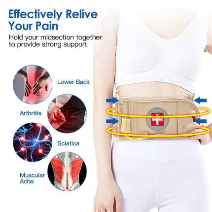 1Pc Decompression Back Belt Lumbar Spine Support Lower Back Air