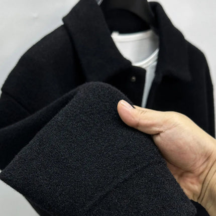 Men's Plus Size Button Up Long Sleeve Jacket