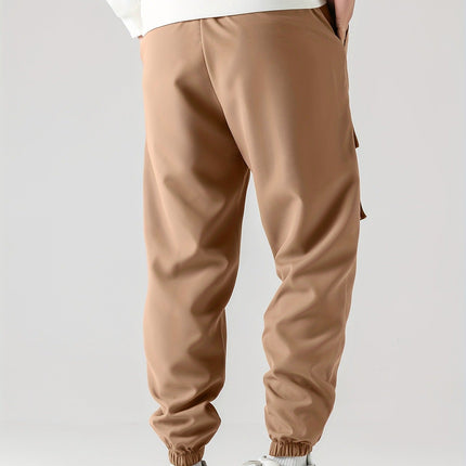 Straight Ankle Tied Wear-resistant Overalls Casual Pants