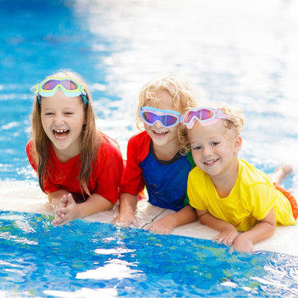 3 Colors Option - 1Pc Kids Swim Goggles With Ear Plugs UV Protection