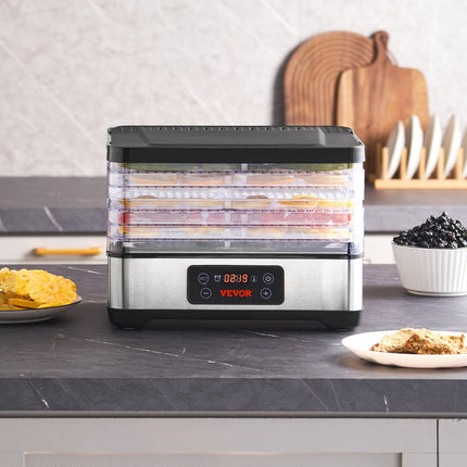 Food Dehydrator Machine, 5-Tray Fruit Dehydrator, 300W Electric Food