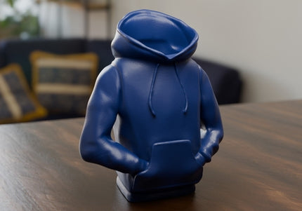 3D-Printed Hip-Hop Hoodie Pencil Holder with Hands in Pockets – Urban