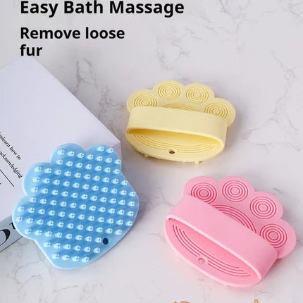 Dog Bath Brush,Pet Bath Comb Brush Soothing Massage Rubber Comb,Pet