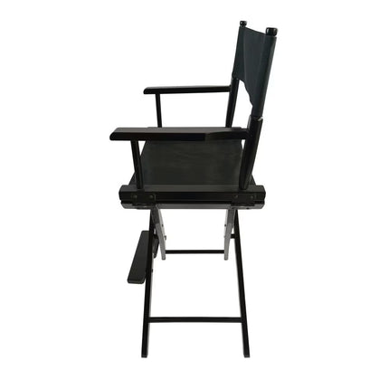 Casual Home Director's Chair, Black Frame Black Canvas,Suitable For