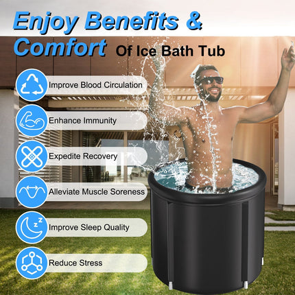 1Pc 97Gal Large Size Ice BathTub With Cover For Adults Athletes