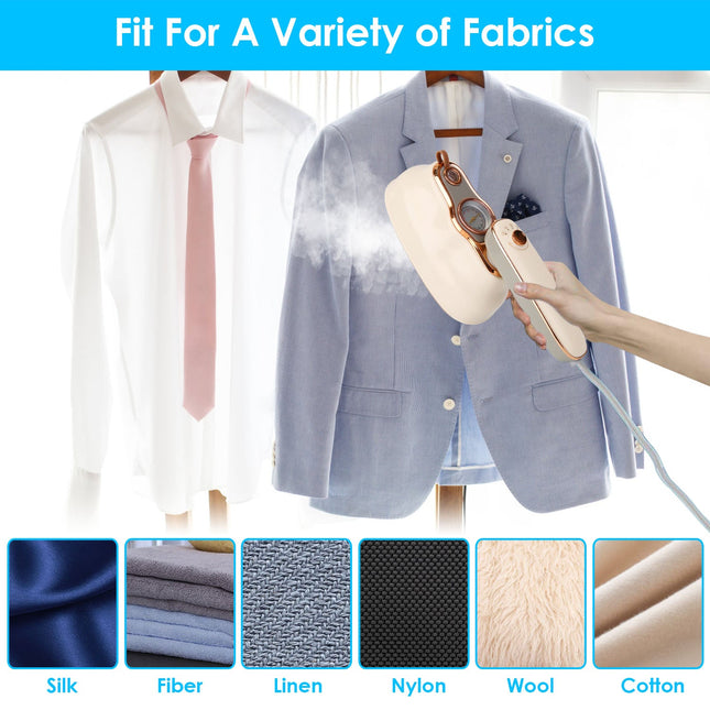 1Pc 1200W Foldable Handheld Clothes Iron Steamer With Wet Dry Ironing