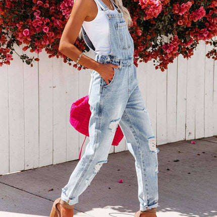 A.1 Denim Women's Jumpsuit With Shoulder Straps