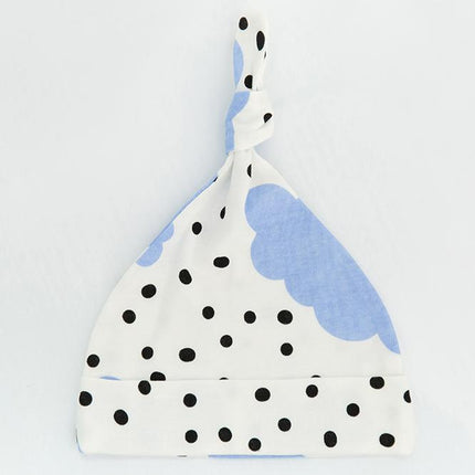 Organic Baby Beanie - Blue Clouds