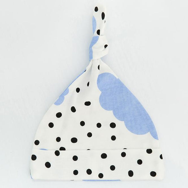 Organic Baby Beanie - Blue Clouds