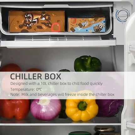 3.2 Cu.Ft Mini Fridge with Freezer, Single Door Compact Refrigerator